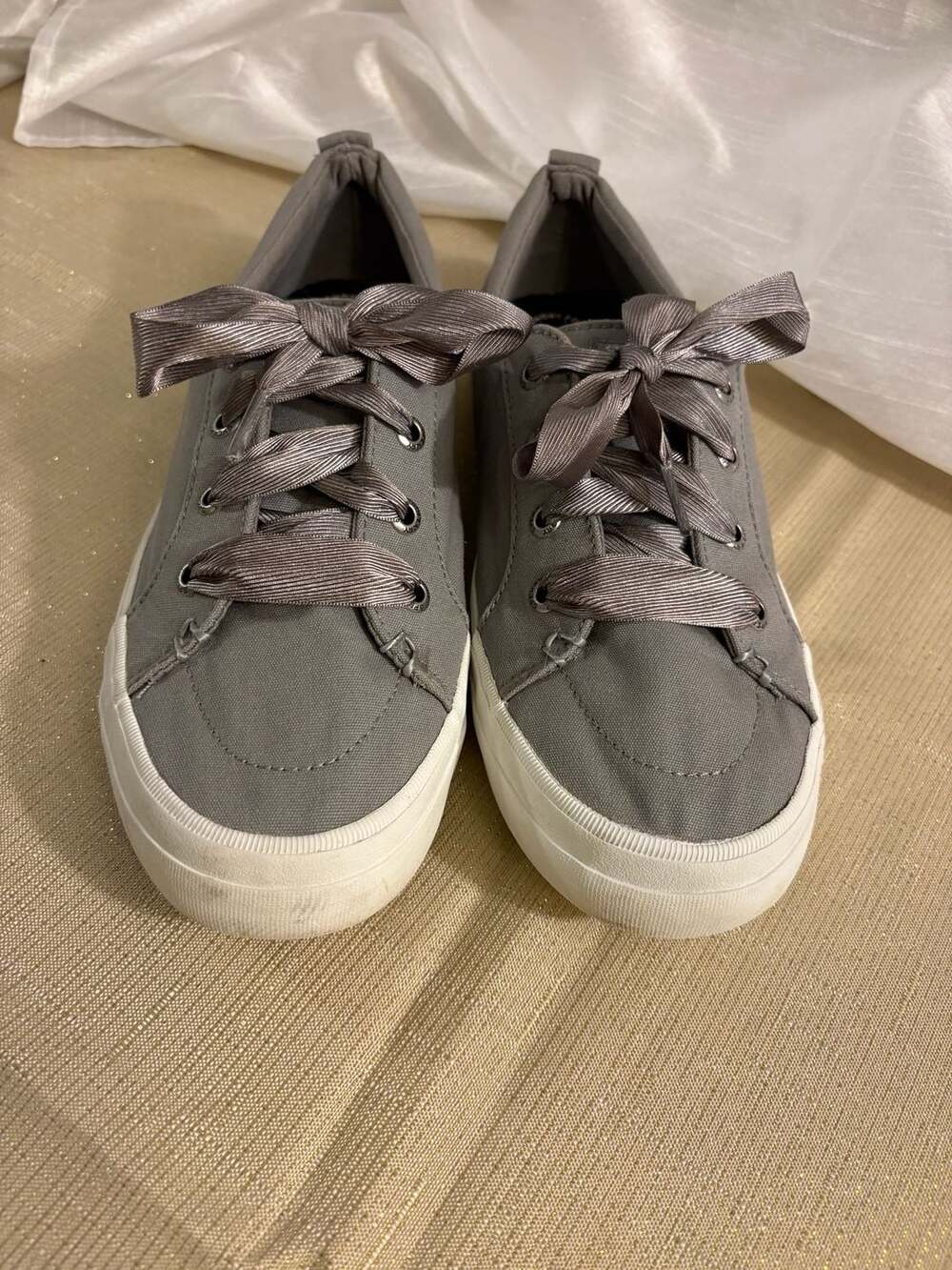 Sperry STS82374 Women's Gray Canvas Sneakers Size 9 - Picture 3 of 9
